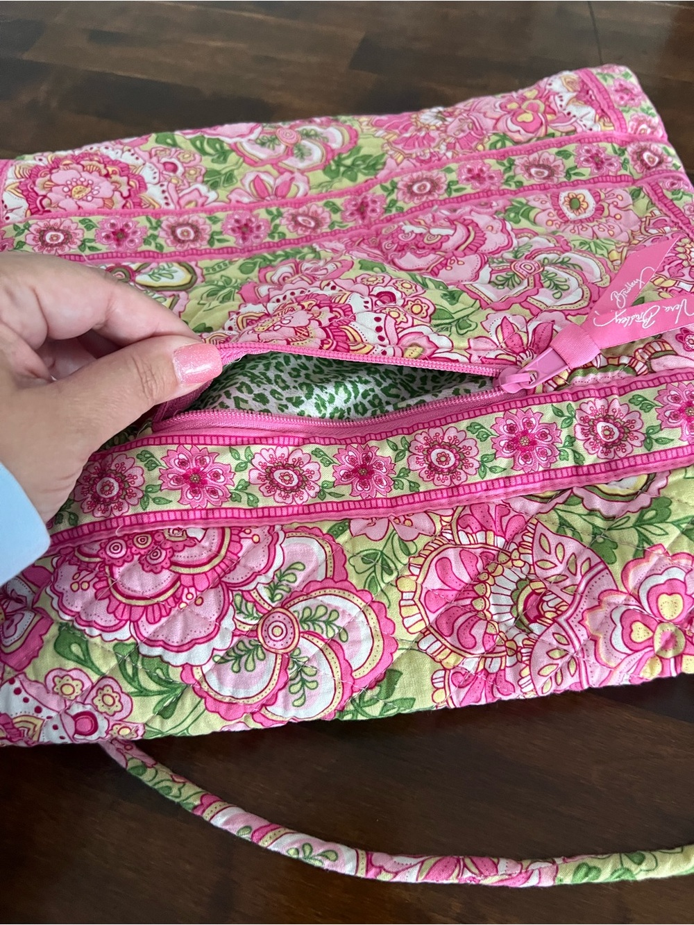 Vera Bradley Petal Pink Drawstring Backpack (retired) - Picture 3 of 7
